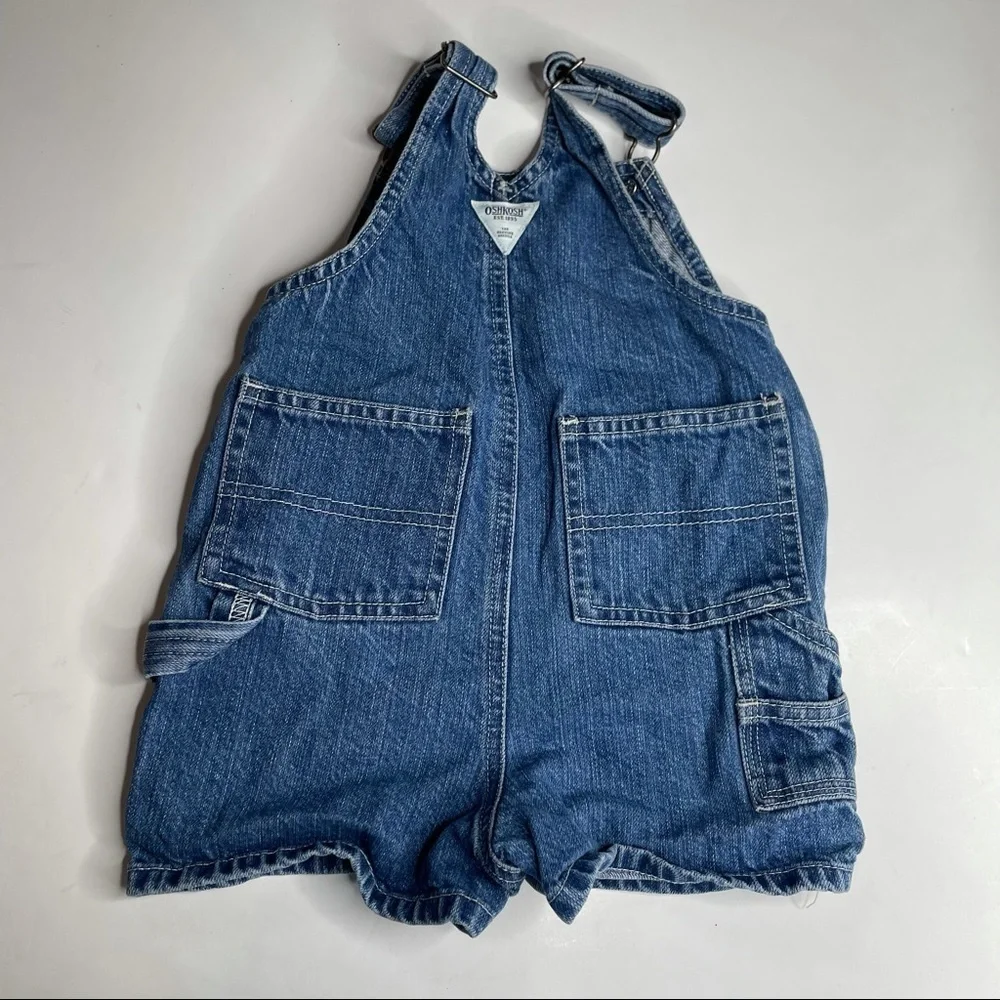 Vintage Osh Kosh Jean Shortalls Size 18m‎